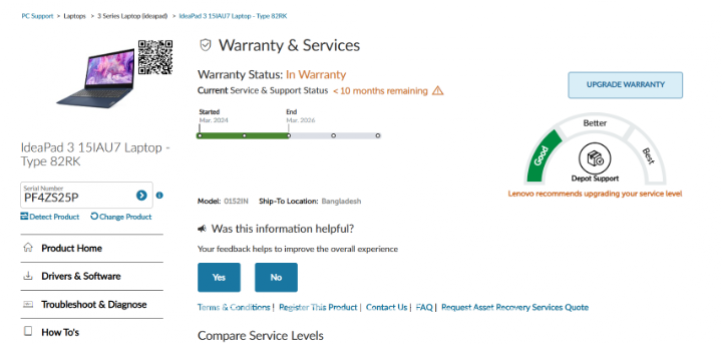 Lenovo IdeaPad 3 15IAU7 ( 1 Y Warranty Available )
